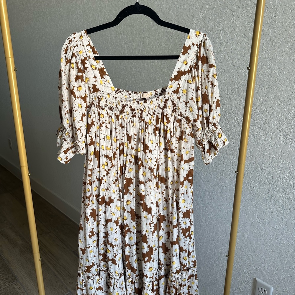 ByTiMo Daisy Dobby Check Babydoll Dress